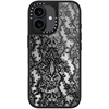 image:imageCASETiFY for iPhone 17 Case  Metallic Glaze MagSafe Compatible  ScratchResistant  Reflective  49 ft Drop Protection  Audio Cassette  Silver On BlackLace Pattern