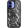 image:imageCASETiFY for iPhone 17 Case  Metallic Glaze MagSafe Compatible  ScratchResistant  Reflective  49 ft Drop Protection  Audio Cassette  Silver On BlackLace Pattern
