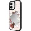 image:imageCASETiFY for iPhone 17 Case  Metallic Glaze MagSafe Compatible  ScratchResistant  Reflective  49 ft Drop Protection  Audio Cassette  Silver On BlackLove Train