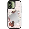 image:imageCASETiFY for iPhone 17 Case  Metallic Glaze MagSafe Compatible  ScratchResistant  Reflective  49 ft Drop Protection  Audio Cassette  Silver On BlackLove Train