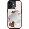 image:imageCASETiFY for iPhone 17 Case  Metallic Glaze MagSafe Compatible  ScratchResistant  Reflective  49 ft Drop Protection  Audio Cassette  Silver On BlackLove Train