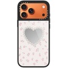 image:imageCASETiFY for iPhone 17 Case  Metallic Glaze MagSafe Compatible  ScratchResistant  Reflective  49 ft Drop Protection  Audio Cassette  Silver On BlackPearly Heart