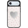 image:imageCASETiFY for iPhone 17 Case  Metallic Glaze MagSafe Compatible  ScratchResistant  Reflective  49 ft Drop Protection  Audio Cassette  Silver On BlackPearly Heart