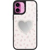 image:imageCASETiFY for iPhone 17 Case  Metallic Glaze MagSafe Compatible  ScratchResistant  Reflective  49 ft Drop Protection  Audio Cassette  Silver On BlackPearly Heart