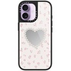 image:imageCASETiFY for iPhone 17 Case  Metallic Glaze MagSafe Compatible  ScratchResistant  Reflective  49 ft Drop Protection  Audio Cassette  Silver On BlackPearly Heart