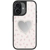 image:imageCASETiFY for iPhone 17 Case  Metallic Glaze MagSafe Compatible  ScratchResistant  Reflective  49 ft Drop Protection  Audio Cassette  Silver On BlackPearly Heart