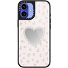 image:imageCASETiFY for iPhone 17 Case  Metallic Glaze MagSafe Compatible  ScratchResistant  Reflective  49 ft Drop Protection  Audio Cassette  Silver On BlackPearly Heart