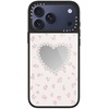 image:imageCASETiFY for iPhone 17 Case  Metallic Glaze MagSafe Compatible  ScratchResistant  Reflective  49 ft Drop Protection  Audio Cassette  Silver On BlackPearly Heart