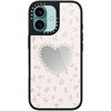 image:imageCASETiFY for iPhone 17 Case  Metallic Glaze MagSafe Compatible  ScratchResistant  Reflective  49 ft Drop Protection  Audio Cassette  Silver On BlackPearly Heart