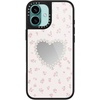 image:imageCASETiFY for iPhone 17 Case  Metallic Glaze MagSafe Compatible  ScratchResistant  Reflective  49 ft Drop Protection  Audio Cassette  Silver On BlackPearly Heart