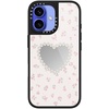 image:imageCASETiFY for iPhone 17 Case  Metallic Glaze MagSafe Compatible  ScratchResistant  Reflective  49 ft Drop Protection  Audio Cassette  Silver On BlackPearly Heart