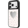 image:imageCASETiFY for iPhone 17 Case  Metallic Glaze MagSafe Compatible  ScratchResistant  Reflective  49 ft Drop Protection  Audio Cassette  Silver On BlackPearly Heart