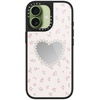image:imageCASETiFY for iPhone 17 Case  Metallic Glaze MagSafe Compatible  ScratchResistant  Reflective  49 ft Drop Protection  Audio Cassette  Silver On BlackPearly Heart