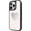 image:imageCASETiFY for iPhone 17 Case  Metallic Glaze MagSafe Compatible  ScratchResistant  Reflective  49 ft Drop Protection  Audio Cassette  Silver On BlackPearly Heart