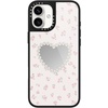 image:imageCASETiFY for iPhone 17 Case  Metallic Glaze MagSafe Compatible  ScratchResistant  Reflective  49 ft Drop Protection  Audio Cassette  Silver On BlackPearly Heart
