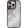 image:imageCASETiFY for iPhone 17 Case  Metallic Glaze MagSafe Compatible  ScratchResistant  Reflective  49 ft Drop Protection  Audio Cassette  Silver On BlackRabbit Ribbon