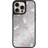 image:imageCASETiFY for iPhone 17 Case  Metallic Glaze MagSafe Compatible  ScratchResistant  Reflective  49 ft Drop Protection  Audio Cassette  Silver On BlackRabbit Ribbon