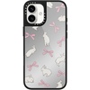 image:imageCASETiFY for iPhone 17 Case  Metallic Glaze MagSafe Compatible  ScratchResistant  Reflective  49 ft Drop Protection  Audio Cassette  Silver On BlackRabbit Ribbon