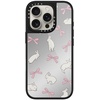 image:imageCASETiFY for iPhone 17 Case  Metallic Glaze MagSafe Compatible  ScratchResistant  Reflective  49 ft Drop Protection  Audio Cassette  Silver On BlackRabbit Ribbon