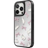 image:imageCASETiFY for iPhone 17 Case  Metallic Glaze MagSafe Compatible  ScratchResistant  Reflective  49 ft Drop Protection  Audio Cassette  Silver On BlackRabbit Ribbon