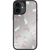 image:imageCASETiFY for iPhone 17 Case  Metallic Glaze MagSafe Compatible  ScratchResistant  Reflective  49 ft Drop Protection  Audio Cassette  Silver On BlackRabbit Ribbon