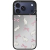 image:imageCASETiFY for iPhone 17 Case  Metallic Glaze MagSafe Compatible  ScratchResistant  Reflective  49 ft Drop Protection  Audio Cassette  Silver On BlackRabbit Ribbon
