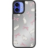 image:imageCASETiFY for iPhone 17 Case  Metallic Glaze MagSafe Compatible  ScratchResistant  Reflective  49 ft Drop Protection  Audio Cassette  Silver On BlackRabbit Ribbon