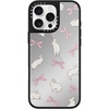 image:imageCASETiFY for iPhone 17 Case  Metallic Glaze MagSafe Compatible  ScratchResistant  Reflective  49 ft Drop Protection  Audio Cassette  Silver On BlackRabbit Ribbon