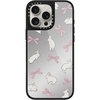 image:imageCASETiFY for iPhone 17 Case  Metallic Glaze MagSafe Compatible  ScratchResistant  Reflective  49 ft Drop Protection  Audio Cassette  Silver On BlackRabbit Ribbon