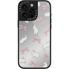 image:imageCASETiFY for iPhone 17 Case  Metallic Glaze MagSafe Compatible  ScratchResistant  Reflective  49 ft Drop Protection  Audio Cassette  Silver On BlackRabbit Ribbon