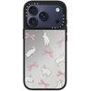 image:imageCASETiFY for iPhone 17 Case  Metallic Glaze MagSafe Compatible  ScratchResistant  Reflective  49 ft Drop Protection  Audio Cassette  Silver On BlackRabbit Ribbon