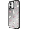 image:imageCASETiFY for iPhone 17 Case  Metallic Glaze MagSafe Compatible  ScratchResistant  Reflective  49 ft Drop Protection  Audio Cassette  Silver On BlackRabbit Ribbon
