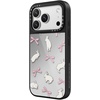 image:imageCASETiFY for iPhone 17 Case  Metallic Glaze MagSafe Compatible  ScratchResistant  Reflective  49 ft Drop Protection  Audio Cassette  Silver On BlackRabbit Ribbon