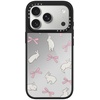 image:imageCASETiFY for iPhone 17 Case  Metallic Glaze MagSafe Compatible  ScratchResistant  Reflective  49 ft Drop Protection  Audio Cassette  Silver On BlackRabbit Ribbon
