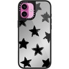 image:imageCASETiFY for iPhone 17 Case  Metallic Glaze MagSafe Compatible  ScratchResistant  Reflective  49 ft Drop Protection  Audio Cassette  Silver On BlackStar Marks