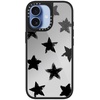 image:imageCASETiFY for iPhone 17 Case  Metallic Glaze MagSafe Compatible  ScratchResistant  Reflective  49 ft Drop Protection  Audio Cassette  Silver On BlackStar Marks