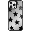 image:imageCASETiFY for iPhone 17 Case  Metallic Glaze MagSafe Compatible  ScratchResistant  Reflective  49 ft Drop Protection  Audio Cassette  Silver On BlackStar Marks