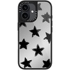 image:imageCASETiFY for iPhone 17 Case  Metallic Glaze MagSafe Compatible  ScratchResistant  Reflective  49 ft Drop Protection  Audio Cassette  Silver On BlackStar Marks