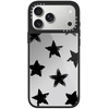 image:imageCASETiFY for iPhone 17 Case  Metallic Glaze MagSafe Compatible  ScratchResistant  Reflective  49 ft Drop Protection  Audio Cassette  Silver On BlackStar Marks