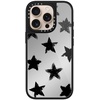 image:imageCASETiFY for iPhone 17 Case  Metallic Glaze MagSafe Compatible  ScratchResistant  Reflective  49 ft Drop Protection  Audio Cassette  Silver On BlackStar Marks