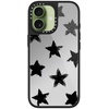 image:imageCASETiFY for iPhone 17 Case  Metallic Glaze MagSafe Compatible  ScratchResistant  Reflective  49 ft Drop Protection  Audio Cassette  Silver On BlackStar Marks