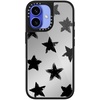 image:imageCASETiFY for iPhone 17 Case  Metallic Glaze MagSafe Compatible  ScratchResistant  Reflective  49 ft Drop Protection  Audio Cassette  Silver On BlackStar Marks