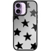 image:imageCASETiFY for iPhone 17 Case  Metallic Glaze MagSafe Compatible  ScratchResistant  Reflective  49 ft Drop Protection  Audio Cassette  Silver On BlackStar Marks