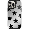 image:imageCASETiFY for iPhone 17 Case  Metallic Glaze MagSafe Compatible  ScratchResistant  Reflective  49 ft Drop Protection  Audio Cassette  Silver On BlackStar Marks