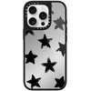 image:imageCASETiFY for iPhone 17 Case  Metallic Glaze MagSafe Compatible  ScratchResistant  Reflective  49 ft Drop Protection  Audio Cassette  Silver On BlackStar Marks