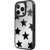 image:imageCASETiFY for iPhone 17 Case  Metallic Glaze MagSafe Compatible  ScratchResistant  Reflective  49 ft Drop Protection  Audio Cassette  Silver On BlackStar Marks