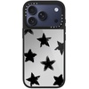 image:imageCASETiFY for iPhone 17 Case  Metallic Glaze MagSafe Compatible  ScratchResistant  Reflective  49 ft Drop Protection  Audio Cassette  Silver On BlackStar Marks
