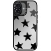 image:imageCASETiFY for iPhone 17 Case  Metallic Glaze MagSafe Compatible  ScratchResistant  Reflective  49 ft Drop Protection  Audio Cassette  Silver On BlackStar Marks
