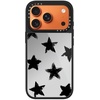 image:imageCASETiFY for iPhone 17 Case  Metallic Glaze MagSafe Compatible  ScratchResistant  Reflective  49 ft Drop Protection  Audio Cassette  Silver On BlackStar Marks