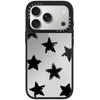image:imageCASETiFY for iPhone 17 Case  Metallic Glaze MagSafe Compatible  ScratchResistant  Reflective  49 ft Drop Protection  Audio Cassette  Silver On BlackStar Marks